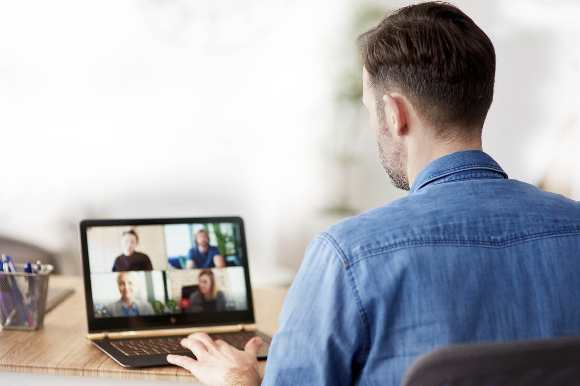 Video conference during home office Video conference during home office