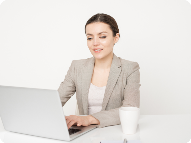 Lady Using Laptop 1